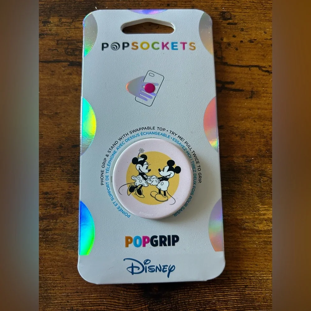 Popsockets Disney Mickey & Minnie PopGrip - pink and yellow.